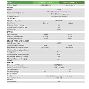 Solinved 1 Kw Victor Nms Serisi Mppt Off-grid İnvertör