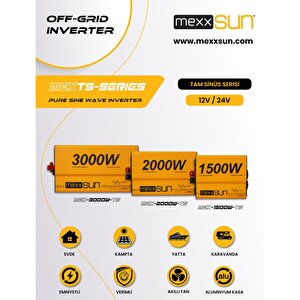 Mexxsun Tam Sinüs 24v 2000w İnverter