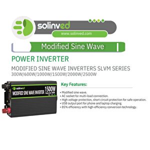Solinved Slv Serisi 1500w Modifiye Sinüs İnverter 24v