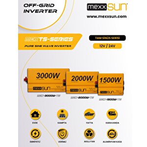 Mexxsun Tam Sinüs 12v 1500w İnverter