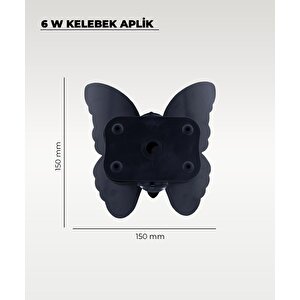 6w. Kelebek Aplik Çift Yönlü 3200k Sarı Işık