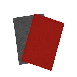 2 Li Lüks El Yüz Havlu Seti 50x90 Cm %100 Pamuklu Gramajlı Grinja