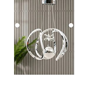 Modern Tasarım Beyaz Ledli Toplu Salon Avizesi