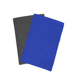 2 Li Lüks El Yüz Havlu Seti 50x90 Cm %100 Pamuklu Gramajlı Grinja
