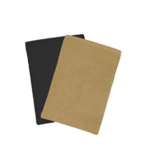2 Li Lüks El Yüz Havlu Seti 50x90 Cm %100 Pamuklu Gramajlı Sija Bej
