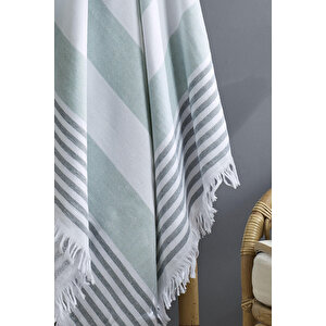 Serenity Büyük Boy Peştemal Havlu Deniz Plaj Banyo 90x170 Cm %100 Pamuk Yeşil