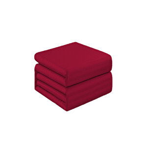 Çift Kişilik Su Yollu Saten Nevresim Takımı Polycotton Bordo