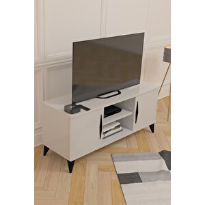 Vermo Tv Sehpası Tv Ünitesi Televizyon Sehpası Beyaz