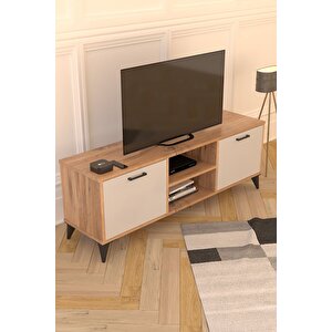 Mosse Tv Sehpası Tv Ünitesi Televizyon Sehpası Atlantik Çam - Beyaz
