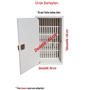 Cep Telefonu Saklama Kabini - Hediyelik - Çok Amaçlı Dolap -beyaz