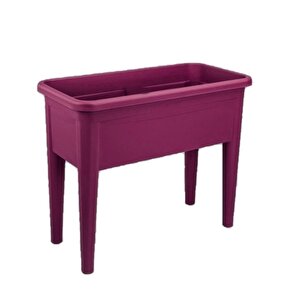 So-abs3 Fanuslu Ayaklı Bahçe Yetiştirme Saksı Seti 60 Litre No 3 Vişne