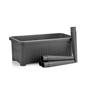 Omnipazar So-abs3 Fanuslu Ayaklı Bahçe Yetiştirme Saksı Seti 60 Litre No 3