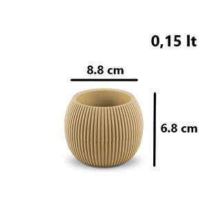 Krs-361 Plastik Mercan Kaktüs Saksı 0.15 Litre Soft Sarı 6 Adet