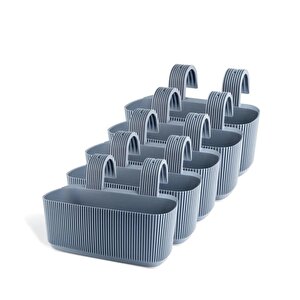 Krs-249 Plastik Pera Askılı Balkon Saksı 3.2 Lt Gök Mavi 5 Adet