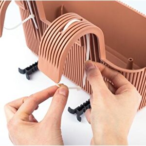 Omnipazar Krs-249 Plastik Pera Askılı Balkon Saksı 3.2 Lt Gök Mavi 5 Adet