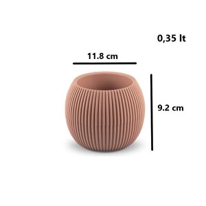 Omnipazar Krs Mercan Dekoratif Kaktüs Sukulent Plastik Saksı Takımı 3'lü Set Soft Pembe