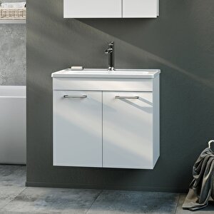 Bafa 60 Cm Banyo Dolabı Alt Modül Ve Lavabo