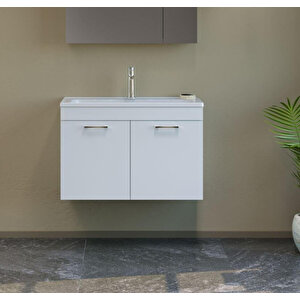 Bafa 80 Cm Banyo Dolabı Alt Modül Ve Lavabo