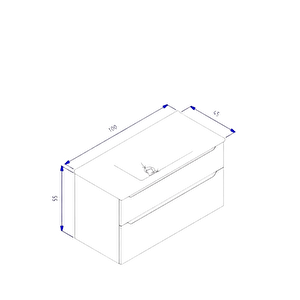 Orka Messina 100 Cm Mat Beyaz Banyo Dolabı Alt Modül Ve Lavabo