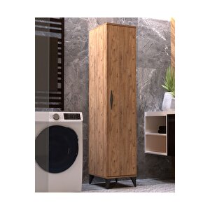 Vesso Tek Kapaklı Dolap Çok Amaçlı Dolap Banyo Dolabı Mutfak Dolabı Kiler Dolabı Raflı Dolap Atlantik Çam