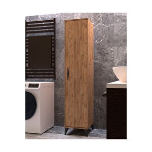 Vesso Tek Kapaklı Dolap Çok Amaçlı Dolap Banyo Dolabı Mutfak Dolabı Kiler Dolabı Raflı Dolap Atlantik Çam