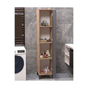 Vesso Tek Kapaklı Dolap Çok Amaçlı Dolap Banyo Dolabı Mutfak Dolabı Kiler Dolabı Raflı Dolap
