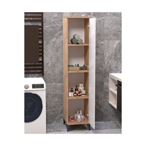 Vesso Tek Kapaklı Dolap Çok Amaçlı Dolap Banyo Dolabı Mutfak Dolabı Kiler Dolabı Raflı Dolap