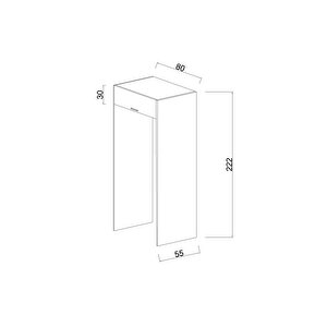80 Cm Efil Mutfak Buzdolabı Modülü