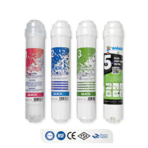 Su Aritma Ci̇hazi İçi̇n 10 İNÇ 4 Lü Fi̇ltre Set