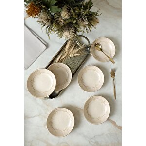 Taupe Bloom Halka Çerezlik / Sosluk 13 Cm 6 Adet 22528