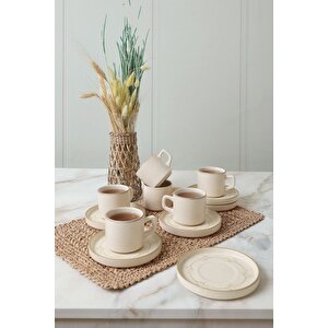 Taupe Bloom Stackable Çay Takımı 12 Parça 6 Kişilik 22520-28