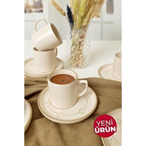 Taupe Bloom Nordic Kahve Takımı 12 Parça 6 Kişilik 22520-28
