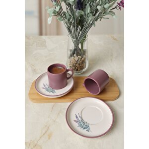 Elegant Blossoms Violet Kahve Takımı 4 Parça 2 Kişilik 21791