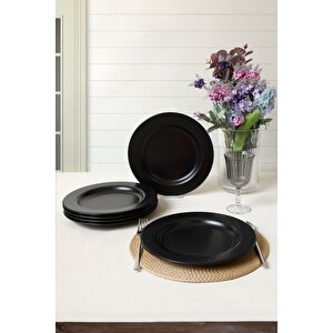 Mat Siyah İyonya Servis Tabağı 26 Cm 6 Adet 956