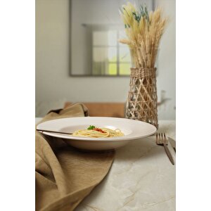 Mat Krem İyonya Makarna Tabağı 28 Cm 950
