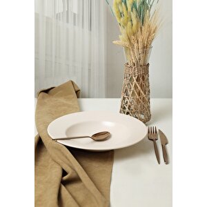 Mat Krem İyonya Makarna Tabağı 28 Cm 950