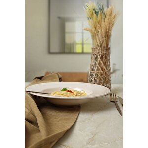Mat Krem İyonya Makarna Tabağı 28 Cm 950