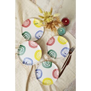 Etnik Hitit Pasta Tabağı 20 Cm 4 Adet 22550