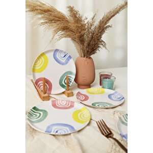 Etnik Hitit Pasta Tabağı 20 Cm 4 Adet 22550