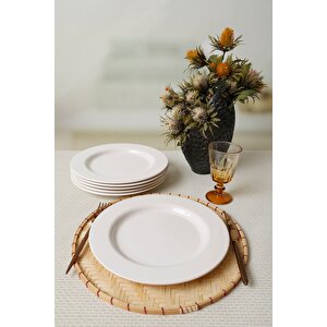 Beyaz Assos Servis Tabağı 28 Cm 6 Adet 006