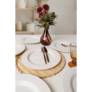 Beyaz Assos Servis Tabağı 28 Cm 6 Adet 006