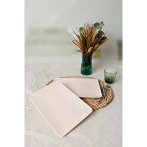 Krem Siera Kayık Tabak 31*21 Cm 2 Adet 030