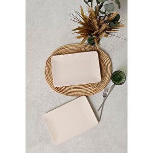 Krem Siera Kayık Tabak 31*21 Cm 2 Adet 030