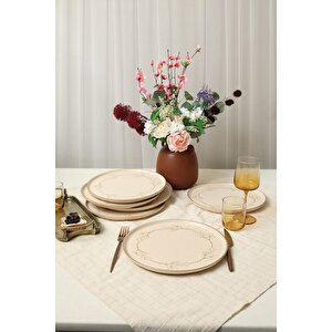 Taupe Bloom Nordıc Servis Tabağı 28 Cm 6 Adet 22528