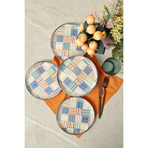 Etnik Hitit Pasta Tabağı 20 Cm 4 Adet 22552