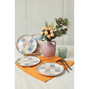 Etnik Hitit Pasta Tabağı 20 Cm 4 Adet 22552