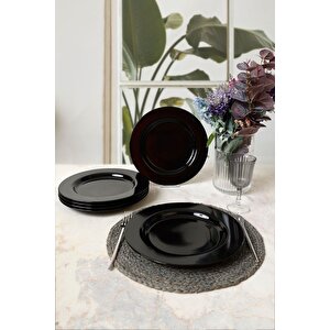 Siyah Assos Servis Tabağı 28 Cm 6 Adet 650