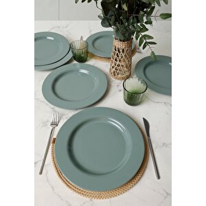 Yeşil Assos Servis Tabağı 28 Cm 6 Adet 326