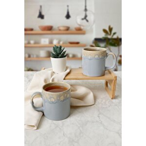 Shizen Gri Silindir Kupa 10 Cm 2 Adet 613
