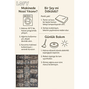 Siyah Ve Kahverengi Renkli Halı, Patchwork Desenli, Yıkanabilir Ve Evcil Hayvan Dostu